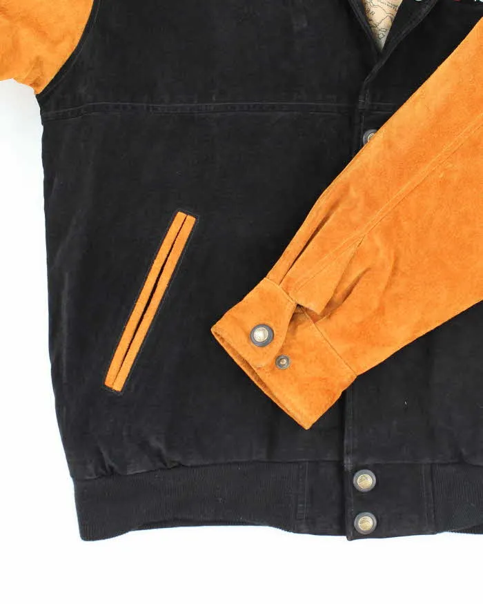 Vintage 90's Heavyweight Suede Embroidered Varsity Jacket - L sold by Rokit product image thumbnail 4