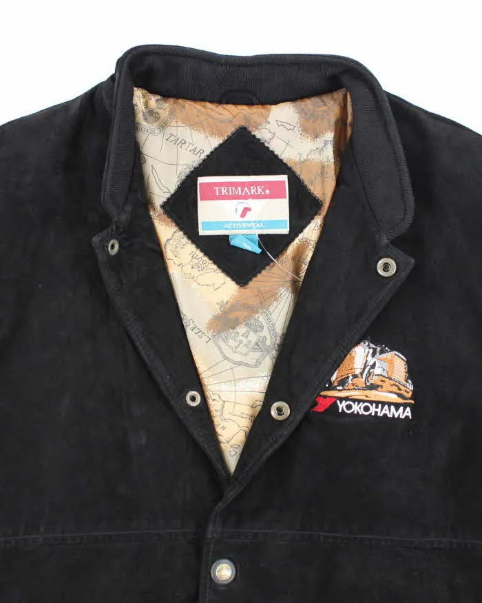 Vintage 90's Heavyweight Suede Embroidered Varsity Jacket - L sold by Rokit product image thumbnail 3