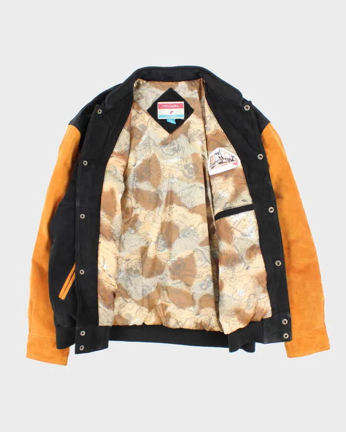 Vintage 90's Heavyweight Suede Embroidered Varsity Jacket - L sold by Rokit product image thumbnail 5