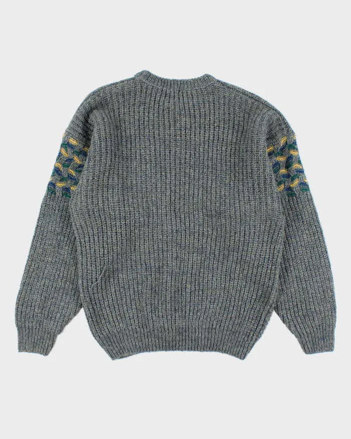 Vintage 90's Focus Patterned Chunky Knit Jumper - L sold by Rokit product image thumbnail 2