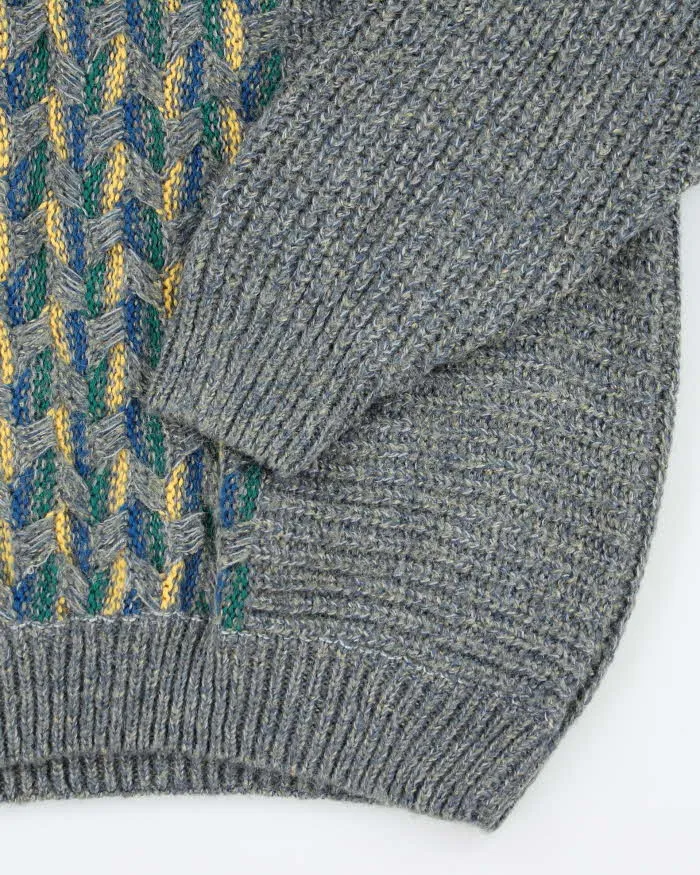 Vintage 90's Focus Patterned Chunky Knit Jumper - L sold by Rokit product image thumbnail 4