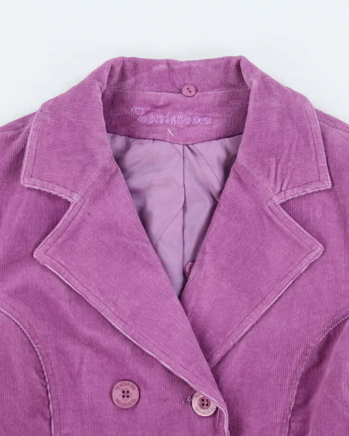 Vintage Y2k 00s Tentation Purple Corduroy Jacket - M sold by Rokit product image thumbnail 3