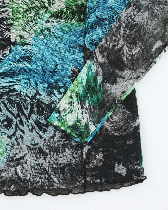 Y2k 00s Taifun Pattern Mesh Top - M sold by Rokit product image thumbnail 4
