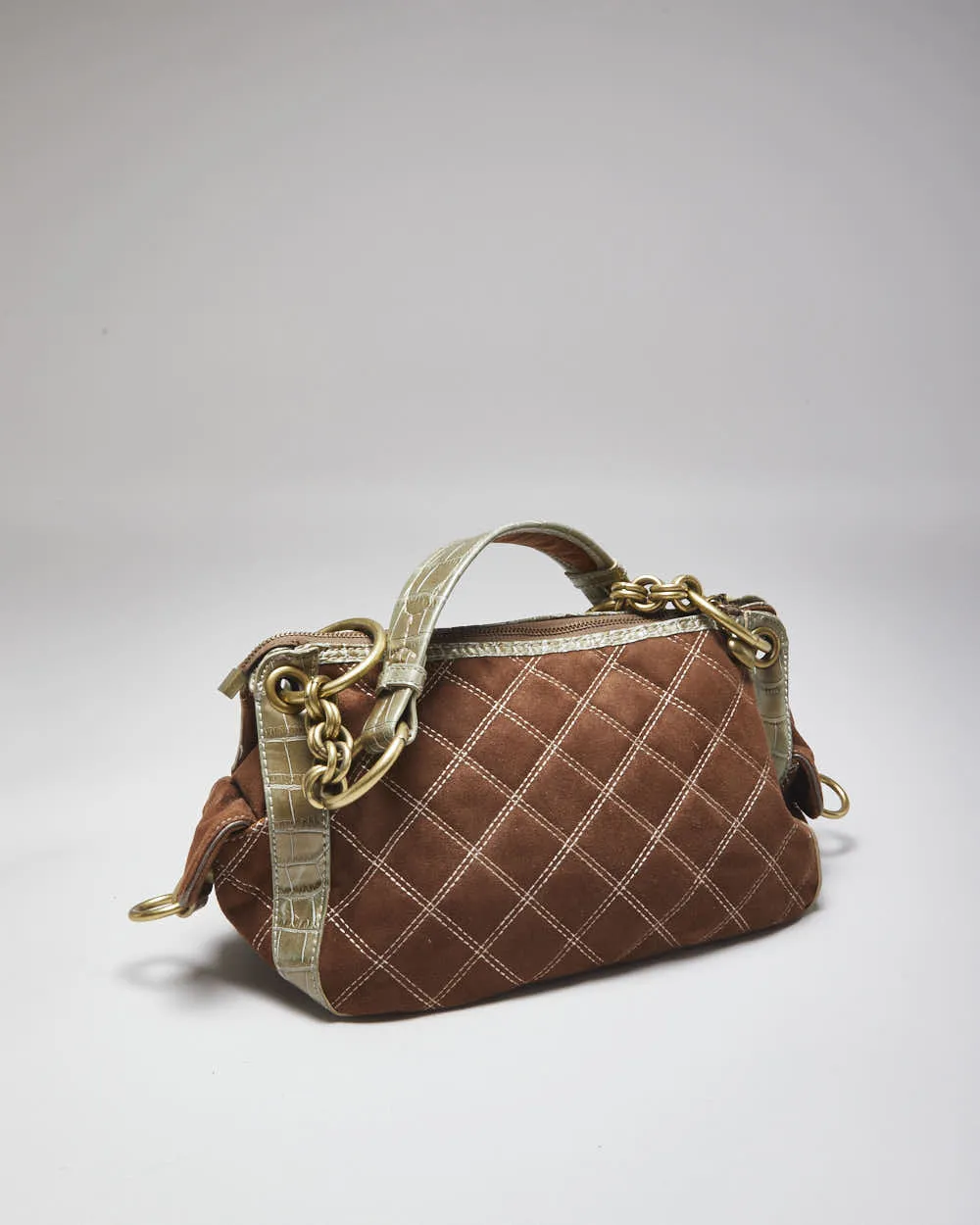 Kathy Van Zeeland Brown Quilted Handbag sold by Rokit product image thumbnail 2