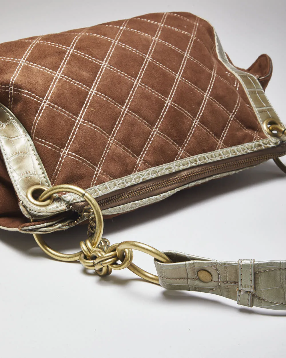 Kathy Van Zeeland Brown Quilted Handbag sold by Rokit product image thumbnail 4