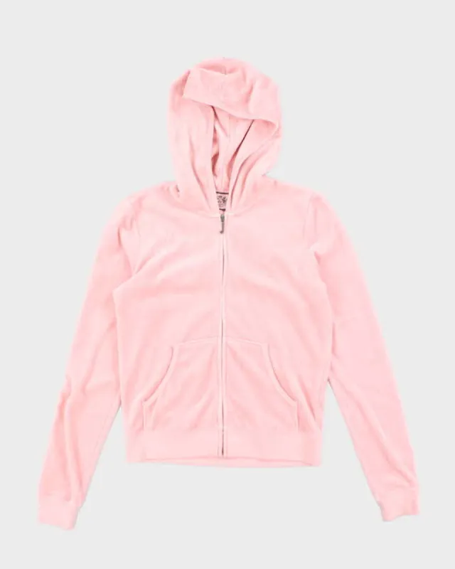 Y2k 00s Juicy Couture Rhinestone Zip-Up Hoodie - M sold by Rokit