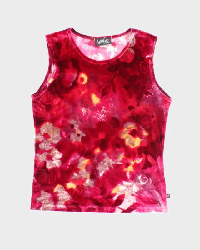 Vintage 90s Wagal Australia Velvet Sleeveless Top - M sold by Rokit