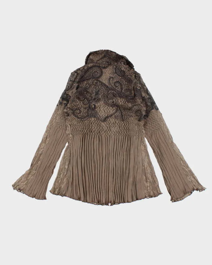 Vintage 90s Laura Brown Ruffle Blouse - S sold by Rokit product image thumbnail 2