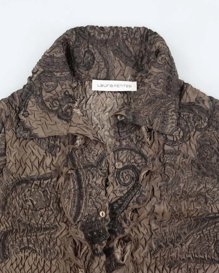 Vintage 90s Laura Brown Ruffle Blouse - S sold by Rokit product image thumbnail 3