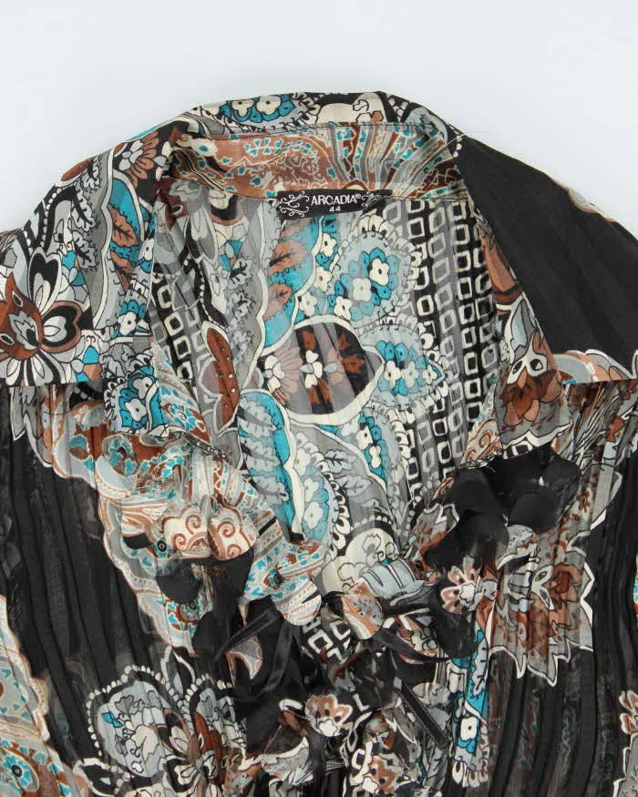 Vintage 90s Arcadia Mesh Ruffe Blouse - M sold by Rokit product image thumbnail 3