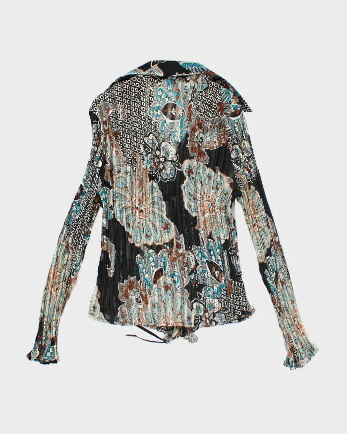 Vintage 90s Arcadia Mesh Ruffe Blouse - M sold by Rokit product image thumbnail 2