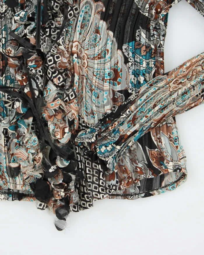 Vintage 90s Arcadia Mesh Ruffe Blouse - M sold by Rokit product image thumbnail 4