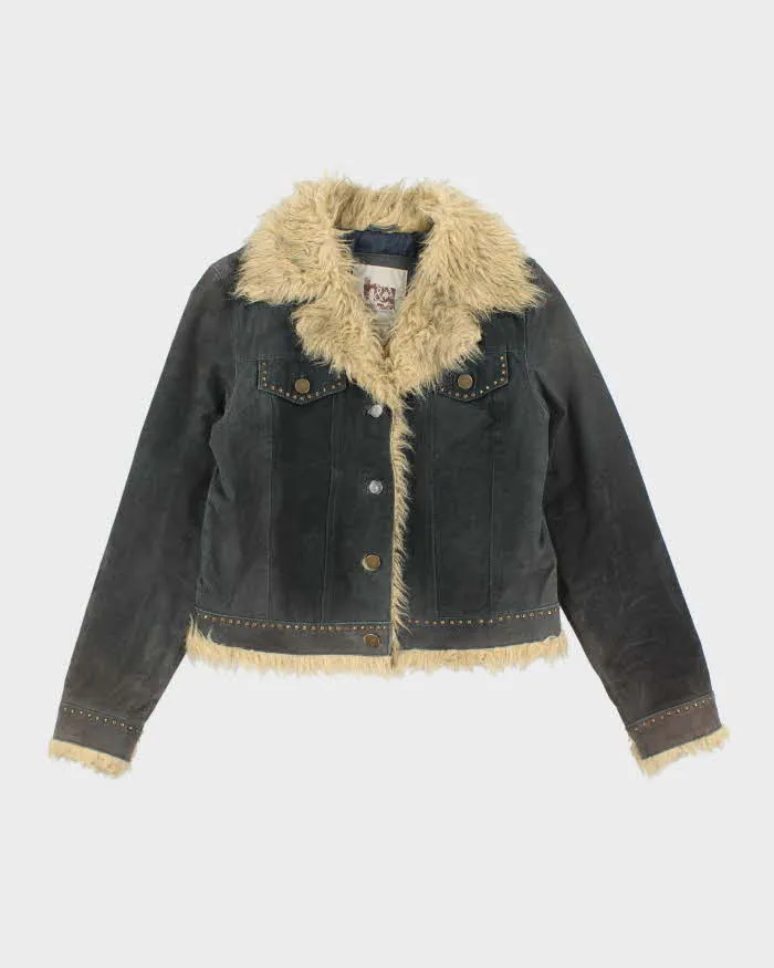 Vintage Y2k 00s h&g Leather Studded Jacket - S sold by Rokit