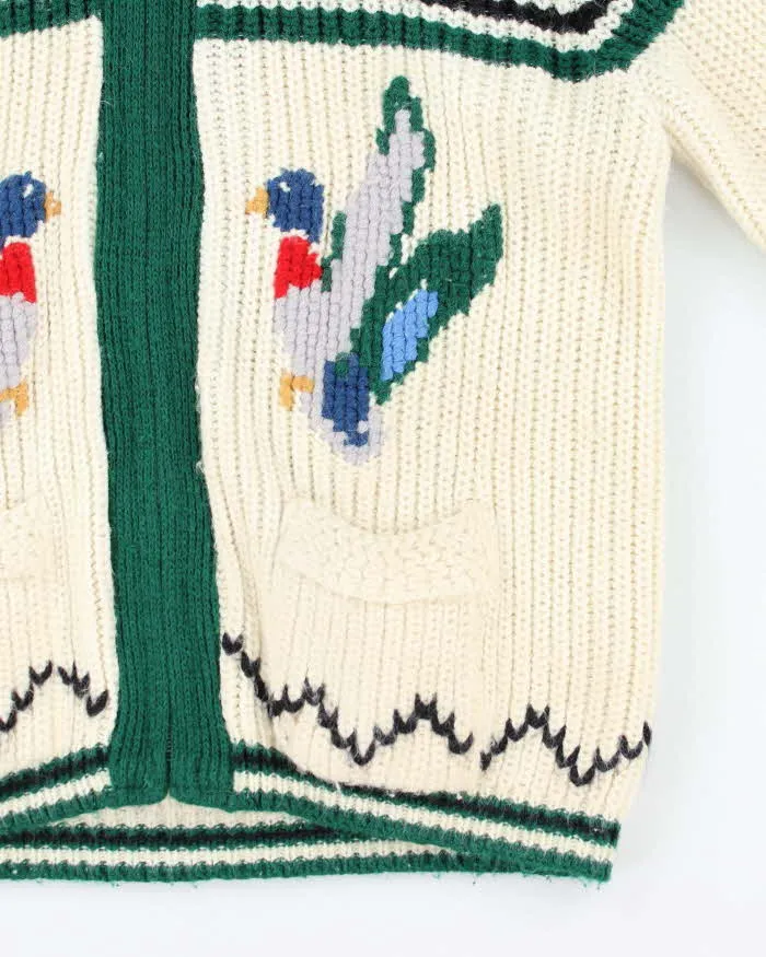 Vintage 80's Cowichan Heavyweight Duck Design Zip Up Cardigan - L sold by Rokit product image thumbnail 4