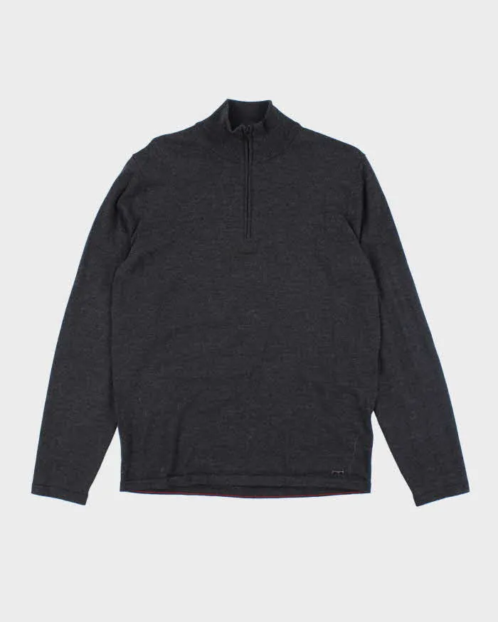 Vintage Y2K Hugo Boss 100% Wool Quarter Zip Knit - L sold by Rokit