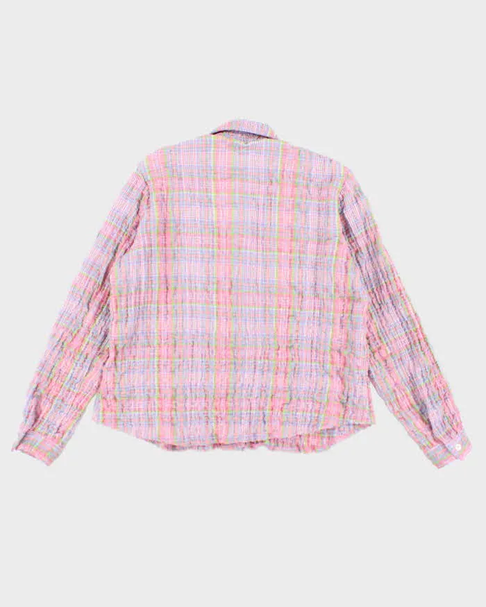 Vintage Checked Seersucker Blouse - M sold by Rokit product image thumbnail 2