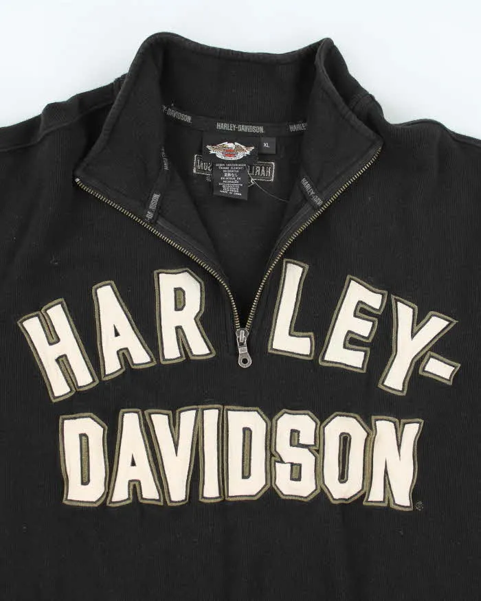 Vintage Y2K Harley Davidson Quarter Zip Spell Out Sweatshirt - XL sold by Rokit product image thumbnail 3