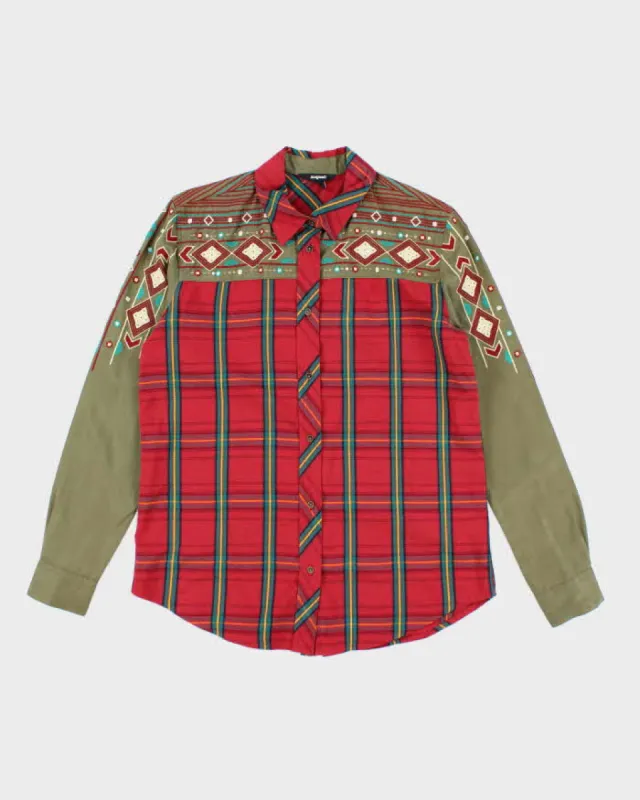 Y2k 00s Desigual Checked Blouse - M sold by Rokit