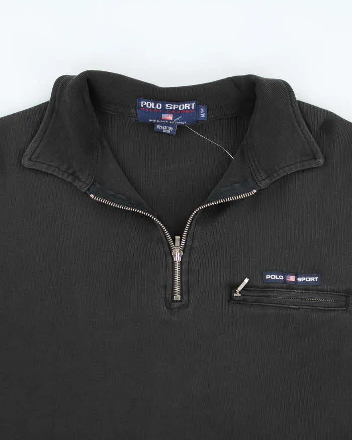 Vintage Y2K Polo Jeans Embroidered Quarter Zip Sweatshirt - M sold by Rokit product image thumbnail 3