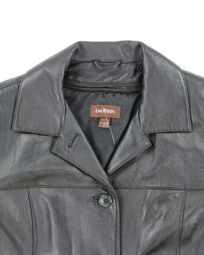 Vintage Women's Danier Heavyweight Leather Button Up Jacket - XL sold by Rokit product image thumbnail 3
