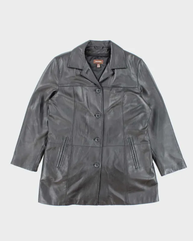 Vintage Women's Danier Heavyweight Leather Button Up Jacket - XL sold by Rokit