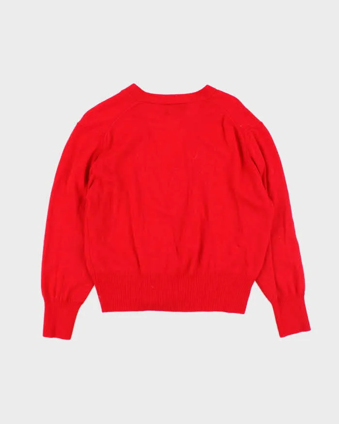 Vintage 90s Wool Blend Red Cardigan - L sold by Rokit product image thumbnail 2