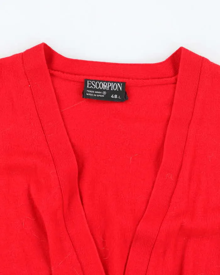 Vintage 90s Wool Blend Red Cardigan - L sold by Rokit product image thumbnail 3