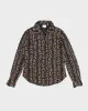 Y2k 00s Poorboy Leopard Print Mesh Blouse - M sold by Rokit
