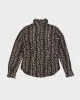 Y2k 00s Poorboy Leopard Print Mesh Blouse - M sold by Rokit