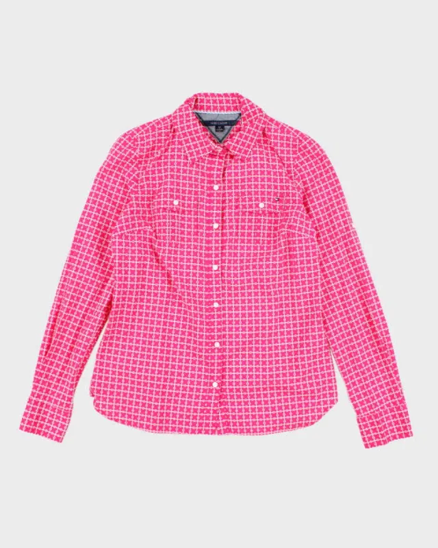 Tommy Hilfiger Pink Pattern Blouse - S sold by Rokit