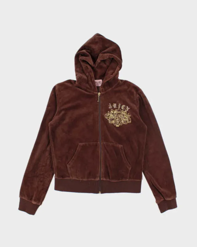 Y2k 00s Juicy Couture Embroidered Zip-Up Hoodie - M sold by Rokit