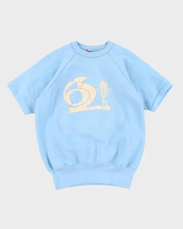 Vintage 70's KU Collegiate Short Sleeve Sweatshirt - M sold by Rokit