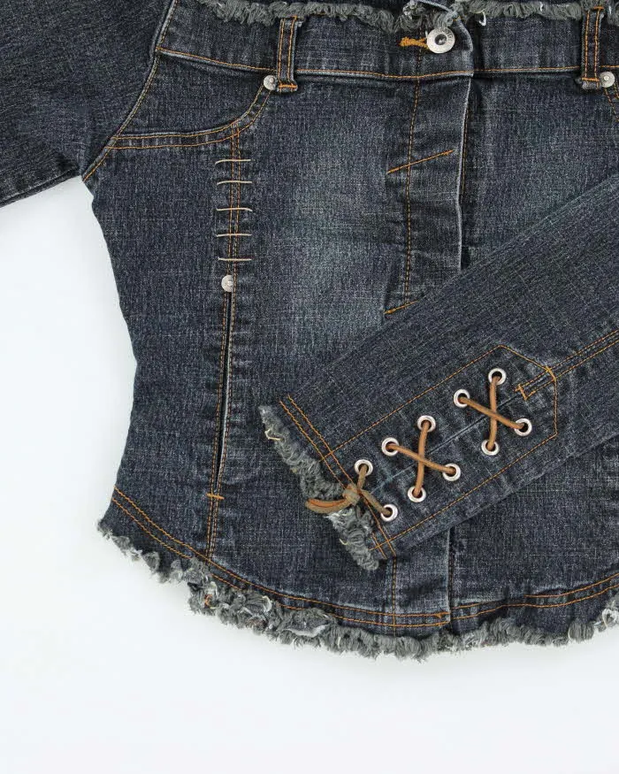 Vintage Y2K Women's Bongo Jeans Gothic Style Denim Jacket - M sold by Rokit product image thumbnail 4
