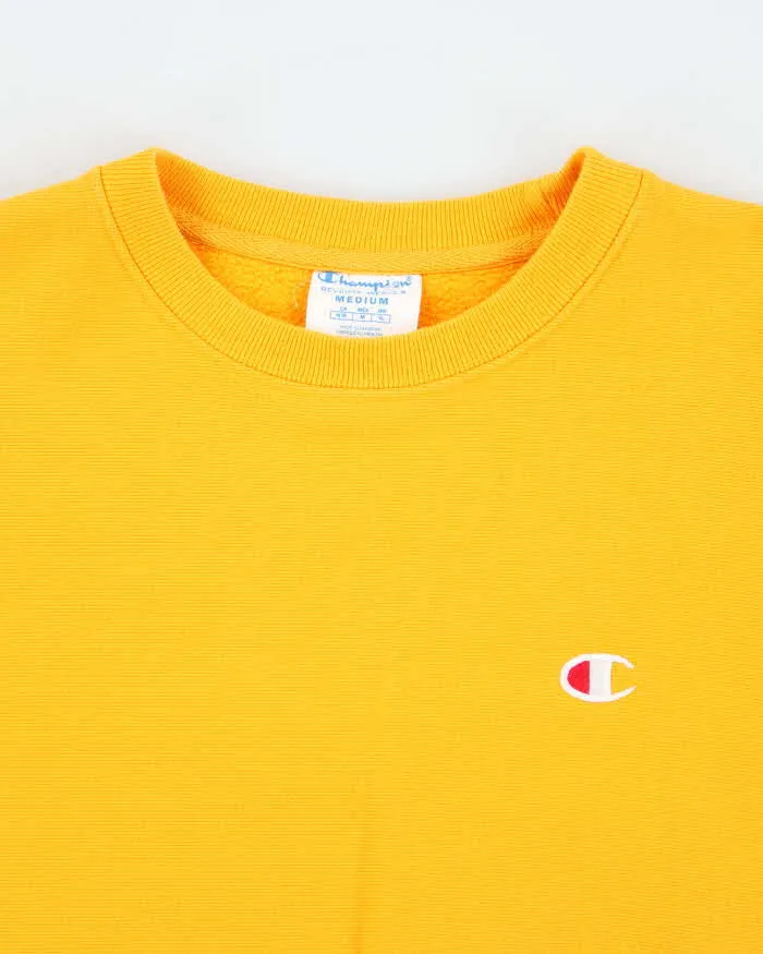 Vintage 2000's Champion Plain Yellow Sweatshirt - M sold by Rokit product image thumbnail 3