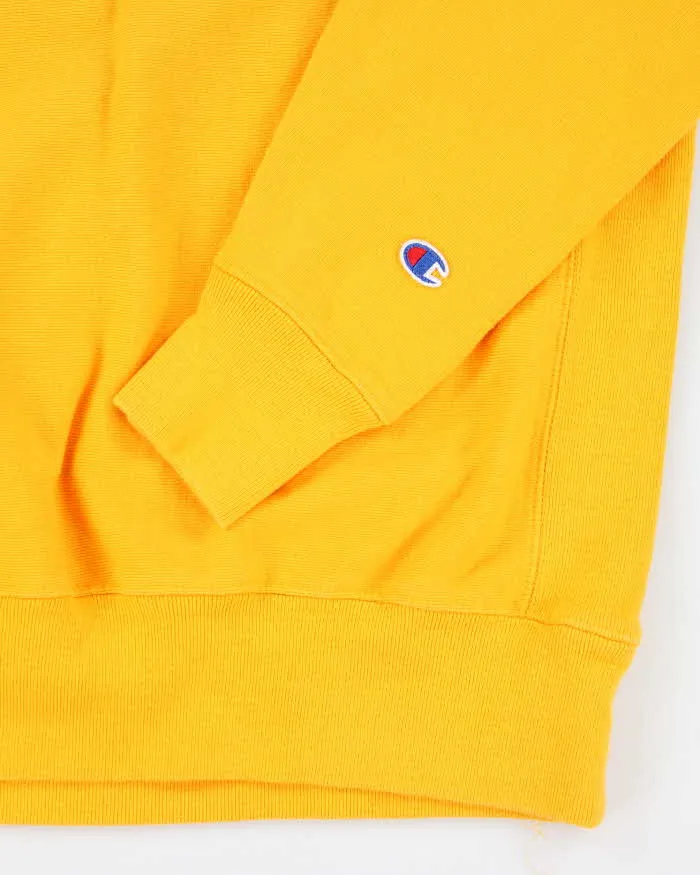 Vintage 2000's Champion Plain Yellow Sweatshirt - M sold by Rokit product image thumbnail 4