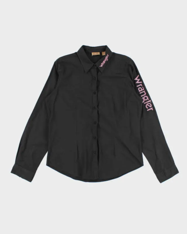 Wrangler Black Embroidered Blouse - L sold by Rokit
