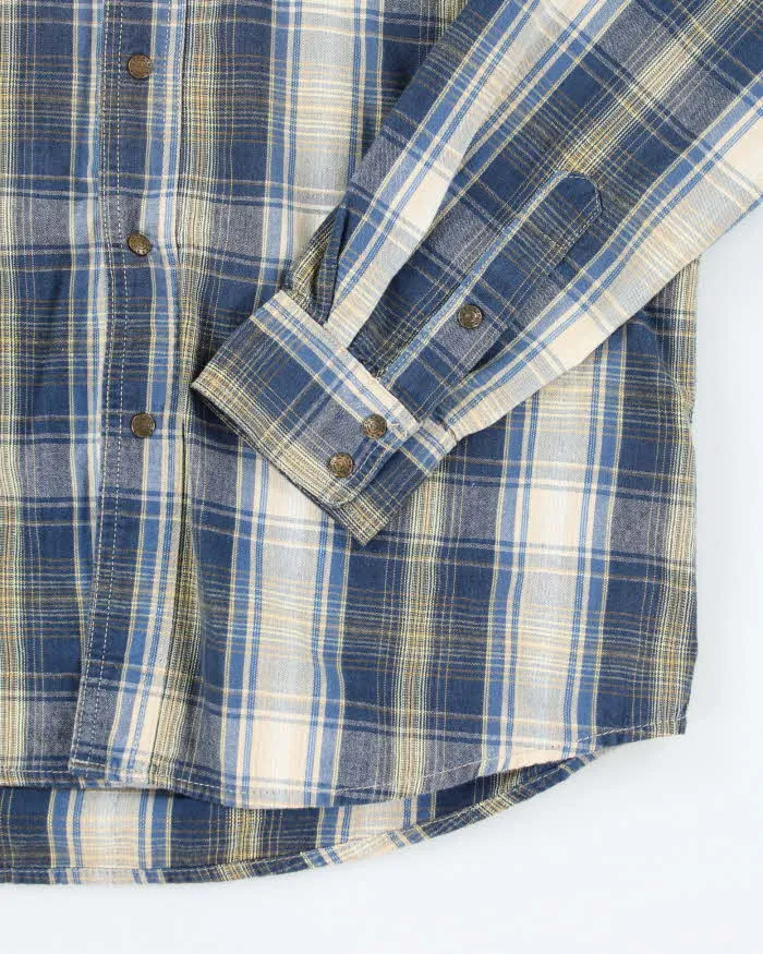 Vintage Wrangler Western Snap Button Flannel Shirt - M sold by Rokit product image thumbnail 4