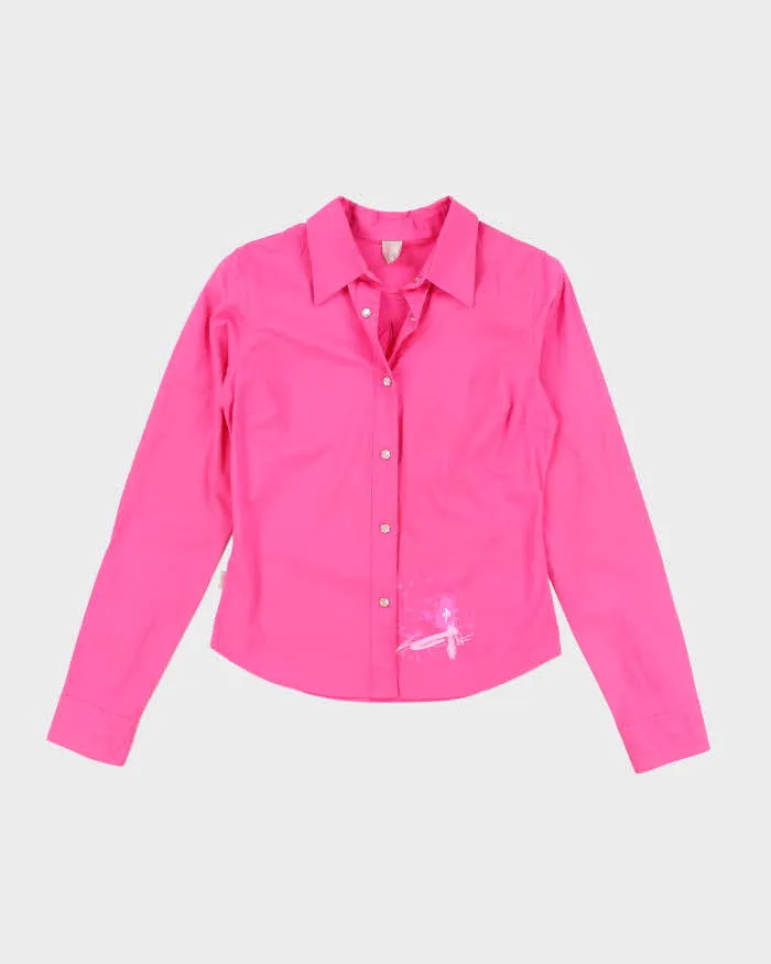 Y2k 00s Red Dragon Pink Shirt - S sold by Rokit