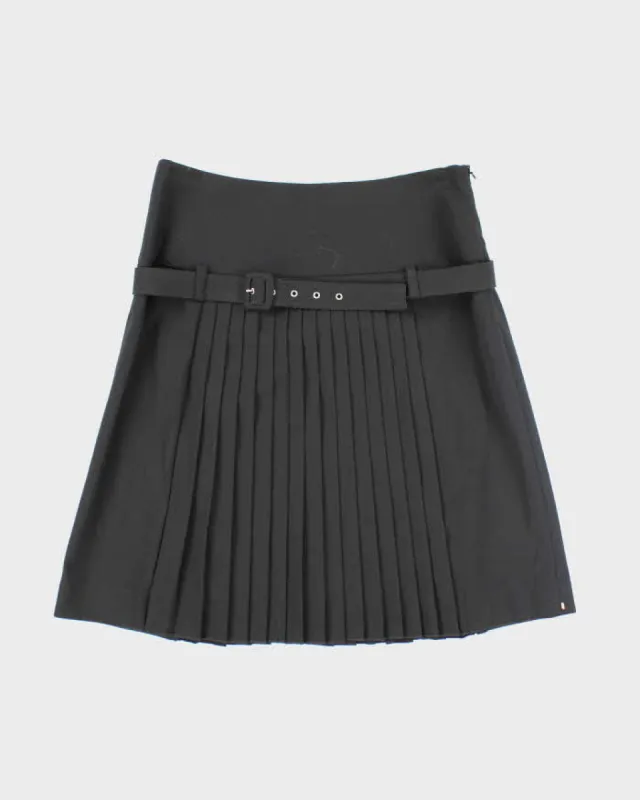 Vintage Sportmax Black Pleated Skirt - S sold by Rokit