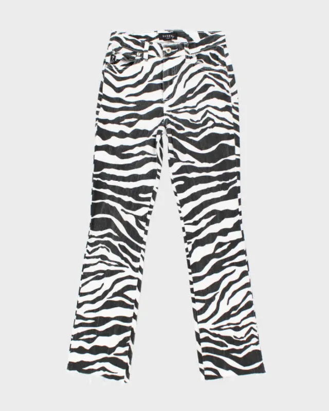 Vintage Y2k 00s Guess Zebra Print Jeans - W28 L29 made by Rokit