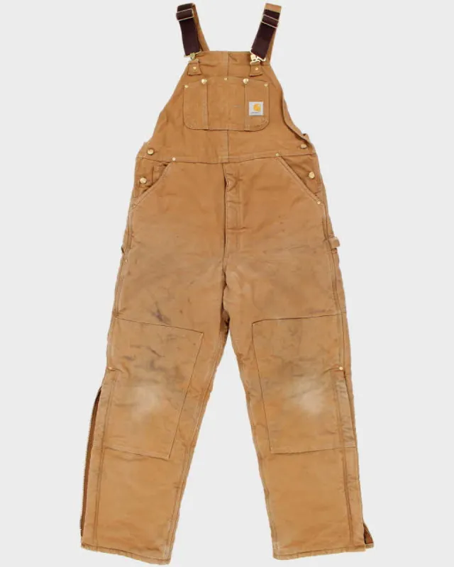 Vintage 90's Carhartt Heavyweight Lined Workwear Dungarees - W40 L30 sold by Rokit