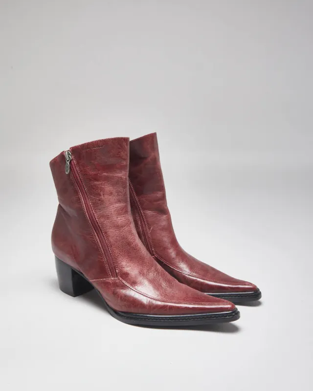 Harley Davidson Red  Leather Boots - UK9 sold by Rokit