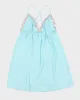 Y2k 00s La Vie En Rose Blue Slip Dress - M sold by Rokit