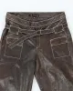 Vintage 90s Lucid Brown Leather Trousers - W32 L33 sold by Rokit