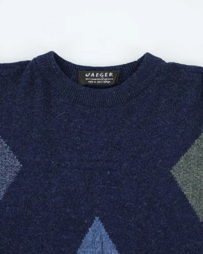 Vintage Jaeger Wool Argyle Jumper - M sold by Rokit product image thumbnail 3