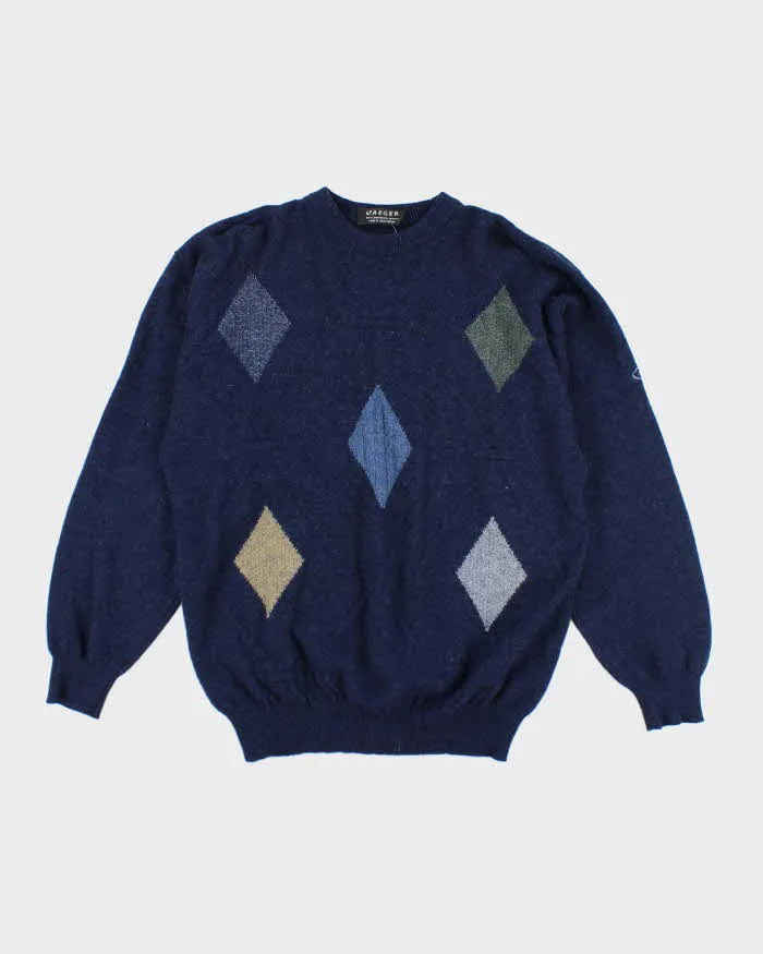 Vintage Jaeger Wool Argyle Jumper - M sold by Rokit