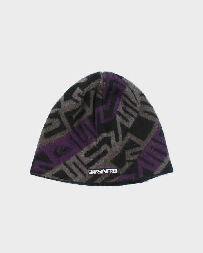 Vintage Y2K Quiksilver Patterned Toque Beanie - OS sold by Rokit