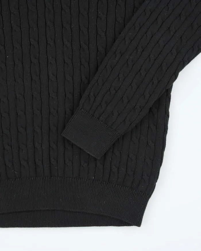 Vintage 90's Lacoste V-Neck Cable Knit Jumper - L sold by Rokit product image thumbnail 4