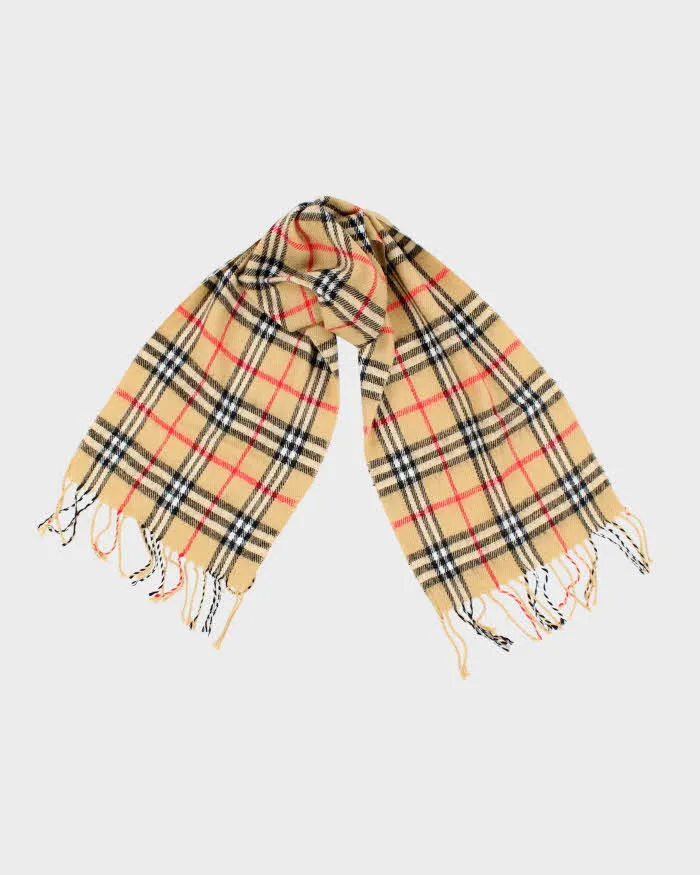 Vintage Royal Rossi Cashmere Checked Scarf sold by Rokit