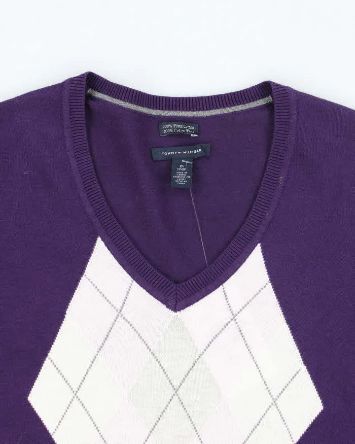 Vintage 2000's Tommy Hilfiger Patterned Knit Jumper - XS sold by Rokit product image thumbnail 3